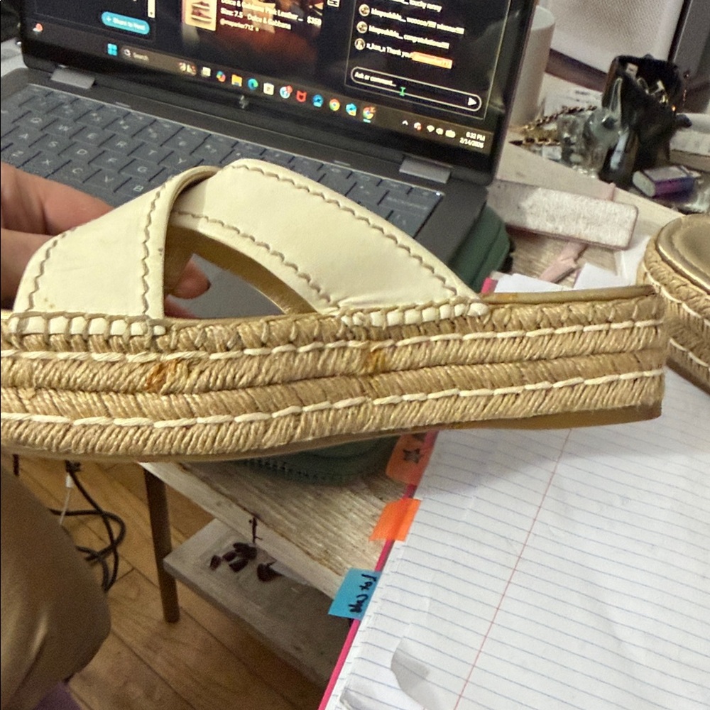 Prada Women's Cream Espadrille Slides - Picture 5 of 8